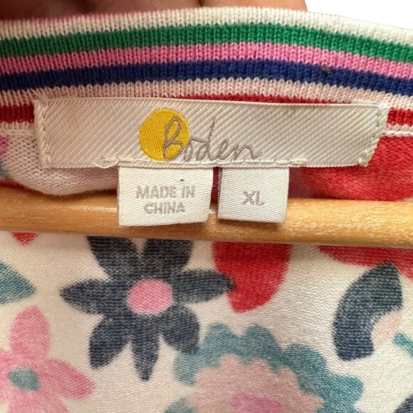 Boden Floral V-Neck Sweater - Multicolor - Picture 5 of 6
